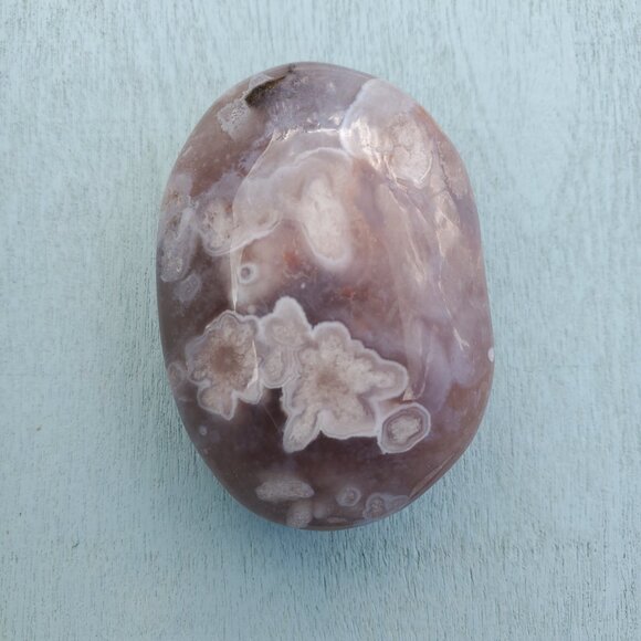Flower Agate Palm Stone (FA609) - Picture 7 of 8